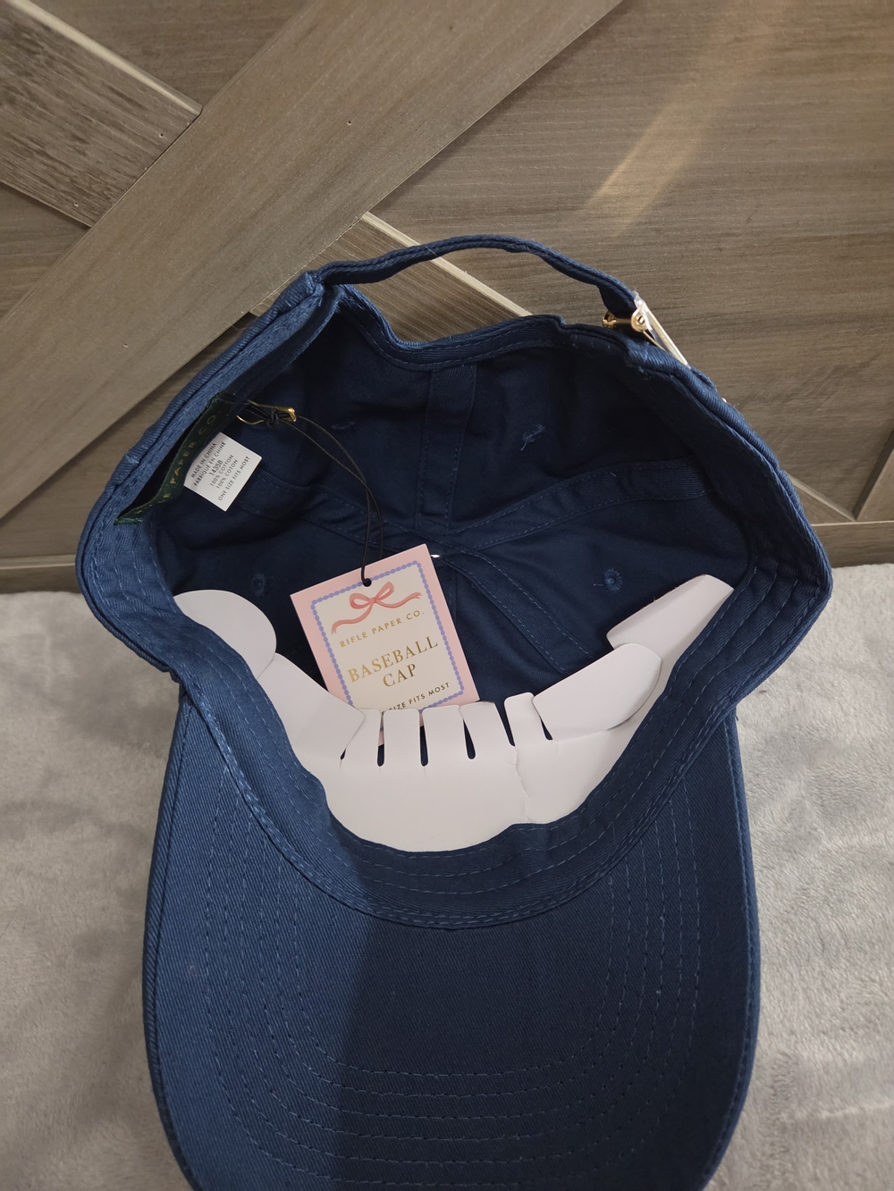 Rifle Paper Co. Ladies Night Book Club Navy Baseball Cap NWT, Adjustable OSFM - Picture 4 of 7